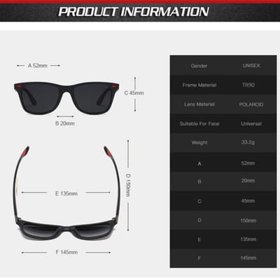 139 B Polaroid Sunglass Men Square Frame_img_4